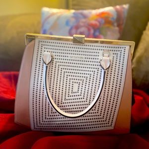 Cromia Rose Gold Goddess Handbag with Metal Detail | Amazing Condition
